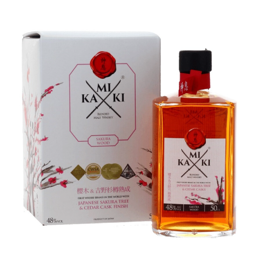 Kamiki Sakura Wood Whisky Gift Box 0.5L 48%
